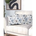 thumbnail image 2 of Blue Grey Spring Floral Pillow Covers King Size, Summer Flowers Botanical Soft Bed Throw Pillowcases Breathable Cooling Long Lumbar Body Pillow Sham Cover for Bed Sofa 20''x40'', 2 of 7