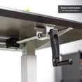 thumbnail image 5 of VIVO White Manual Height Adjustable Stand Up Desk Frame with Hand Crank System, Ergonomic Standing 2 Leg Workstation, DESK-V101MW, 5 of 6