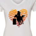 thumbnail image 4 of Inktastic Barrel Racing Rodeo Cowgirl Women's V-Neck T-Shirt, 4 of 5