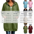 thumbnail image 3 of Ynynloco Women's Fall Winter Sweatshirt Dress Long Sleeve Hoodie dresses Half Zip Drawstring Hooded Tunic Tops with Pocket, 3 of 7