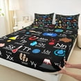 thumbnail image 3 of jejeloiu Abc Alphabet Bed Sheets,Science Educational King Sheets,Colorful Letters Sheet Set For Teens,Breathable Home Decor,4pcs, 3 of 7