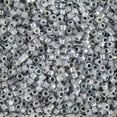 thumbnail image 2 of Miyuki Delica Seed Beads – Size 11/0 (1.6 mm), DB0081, Dark Gray-Lined AB, 7.2 g, Approx. 1440 Beads, 2 of 7