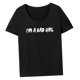 thumbnail image 2 of Camiseta de mujer con cuello redondo, camisetas de verano a la moda para el trabajo, regalo del día de San Valentín L, 2 of 9
