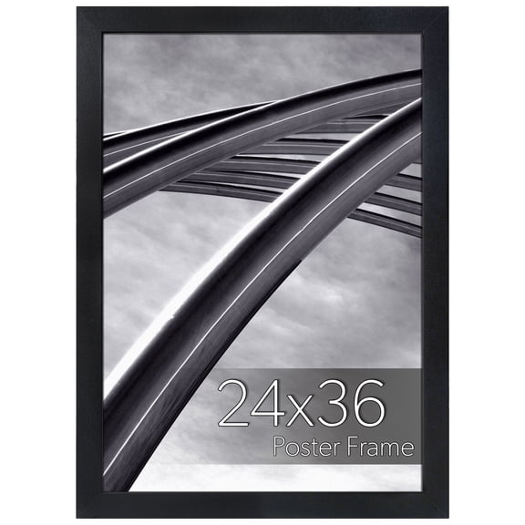 24x36 CF Basics Black Poster Frame, Wall Hanging, Displays Vertically or Horizontally with Included Hardware