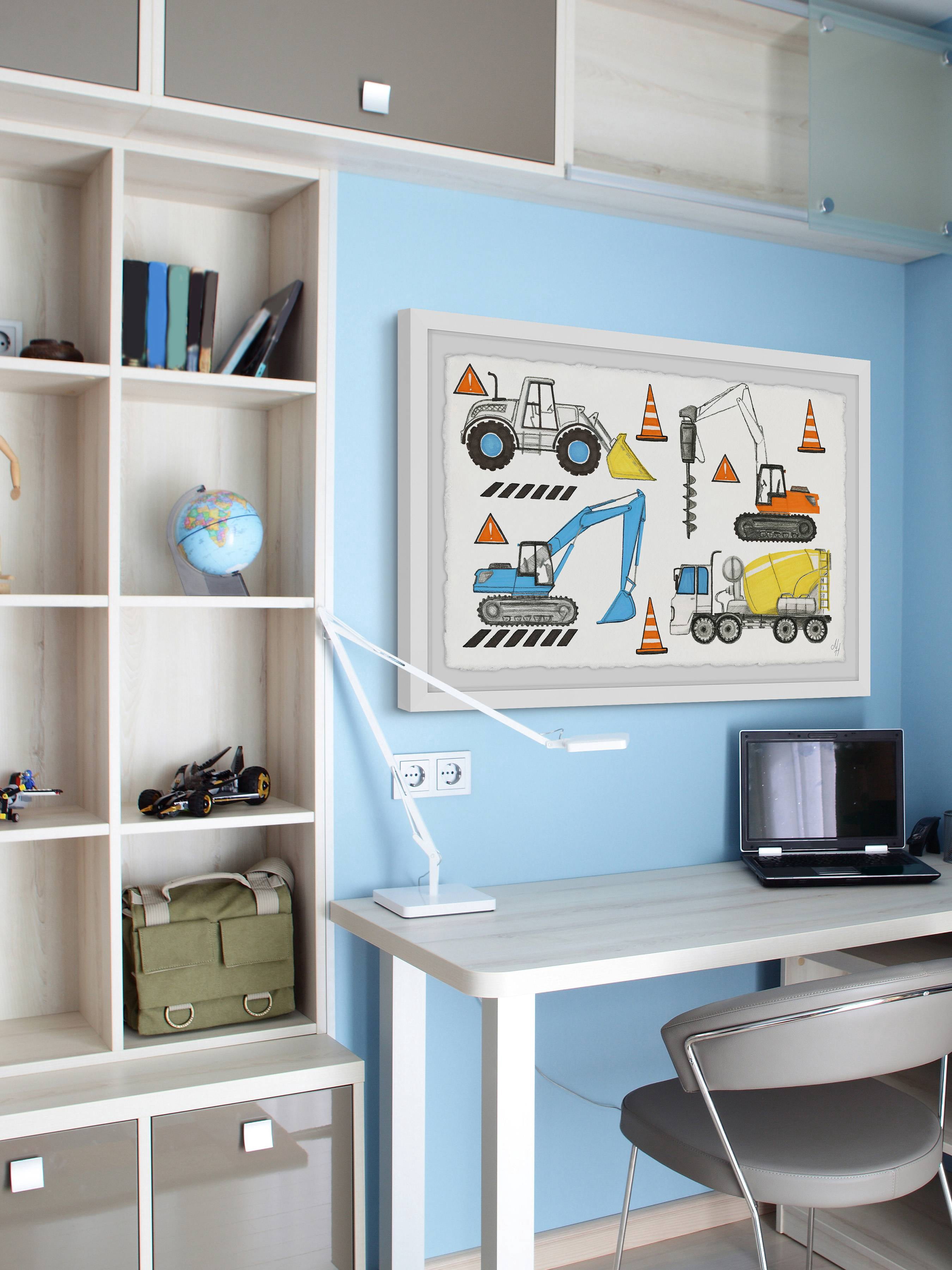 Marmont Hill The Big Trucks Framed Wall Art