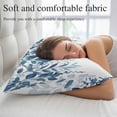 thumbnail image 5 of Blue Leaves Pillow Covers 24"x36", Summer Botanical Soft Brushed Microfiber Breathable Throw Pillow Covers, Pillowcase with Zipper for Couch Sofa Bedroom Living Room, 5 of 9
