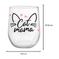 thumbnail image 2 of Vaso Crisa de Vidrio Modelo Stemless Cat Mom Transparente, 2 of 4