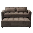thumbnail image 6 of Furvclv Sleeper Chair Bed 4-in-1 Convertible Chair Bed Ottoman Pull Out Sofa Bed W/Adjustable Backrest Tufted Fabric Chaise Lounge Sofa Bed Couch For Small Space W/Side Pockets, 6 of 9