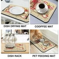 thumbnail image 4 of Coffee Mat, Vintage Kitchen Coffee Bar Mat for Countertop, Rubber Backed Dish Drying Mat for Counter, Absorbent Coffee Bar Accessories Fit Under Coffee Maker Espresso Me Machine 18x24in, 4 of 7