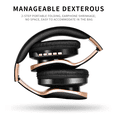 thumbnail image 4 of Auriculares Auriculares inalámbricos Manos libres plegables Conducción deportiva Auriculares para juegos compatibles con Bluetooth, Negro Inevent EL000567-02B, 4 of 7