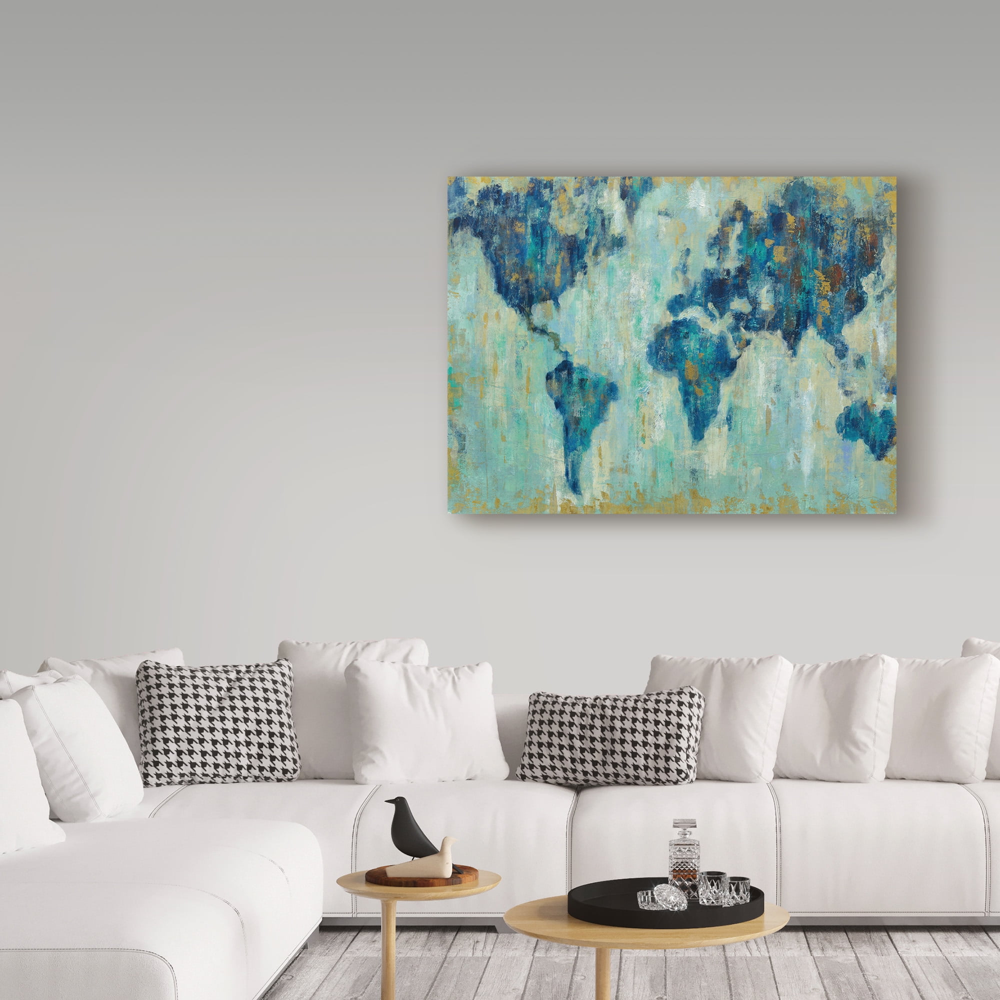 Trademark Fine Art 'Map of the World' Canvas Art by Silvia Vassileva
