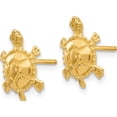 thumbnail image 2 of 14K Yellow Gold Turtle Post Earrings (12 X 10) Made In Peru tc598, 2 of 5