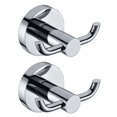 thumbnail image 1 of 2 st Handdukshållare i Rostfritt Stål, Mässing Krom Dörr Badrum Rocka 2 Krokar Hatt Kläder Vägg Dörrhängare, 1 of 5
