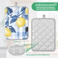 thumbnail image 6 of Yayeee Pot Holders Kitchen Heat Resistant with Pocket 7"x9.8" Cotton Oven Cooking Hot Pads, Light Blue Lemon, 6 of 7