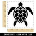 thumbnail image 2 of Sea Turtle Heart in Shell Square Rubber Stamp Stamping Scrapbooking Crafting - Small 1.25in, 2 of 7