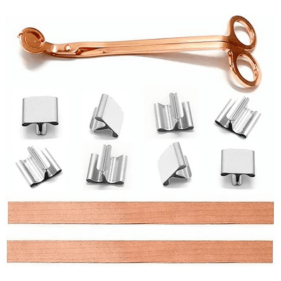 Wooden Candle Wicks Crackling Wicks, Wood Wicks for Candles, Wood Wick Candle Making Kit with Smokeless, Candle Wicks