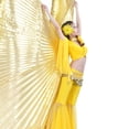 thumbnail image 4 of As de danza del vientre con 2 bastones Vestido de hadas de 360 ​​ degree para damas Ropa del festival dorado Soledad Alas brillantes de danza del vientre, 4 of 7