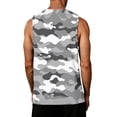 thumbnail image 4 of Clossjun Men's Tank Tops Mesh Quick Dry Sleeveless Shirts Lightweight Crew Neck Loose Fit Athletic Blouses For Work Out Gym Gray M, 4 of 4
