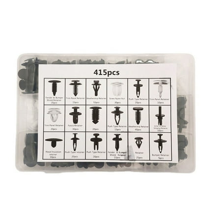 

Car Fastener Clip Universal Bumper Door Trim Panel Retainer Pin Rivet Car Furniture Assembly Expansion Screws Kit 415PCS 6 Inch Tools 30 Sponge Pad