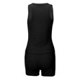 thumbnail image 6 of MAIHAN Women's 2 Piece Knitted Lounge Set Spring Outfits Sleeveless V Neck Tank Top Loose Ribbed Casual Shorts Set Casual Summer Oversized Tracksuit for Casual and Summer Wear, 6 of 7