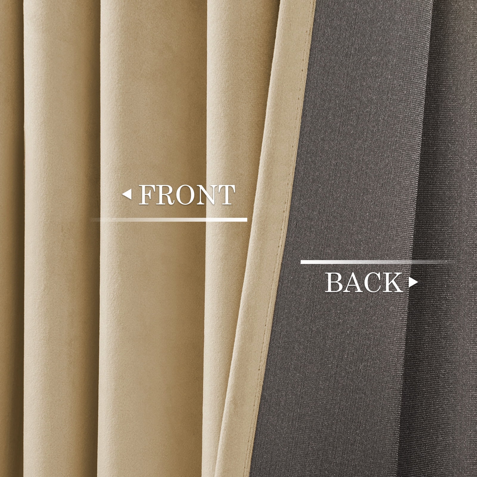 Top Finel 100% Blackout Luxury Velvet Curtain, 52 x 96 inch, 2 Panels
