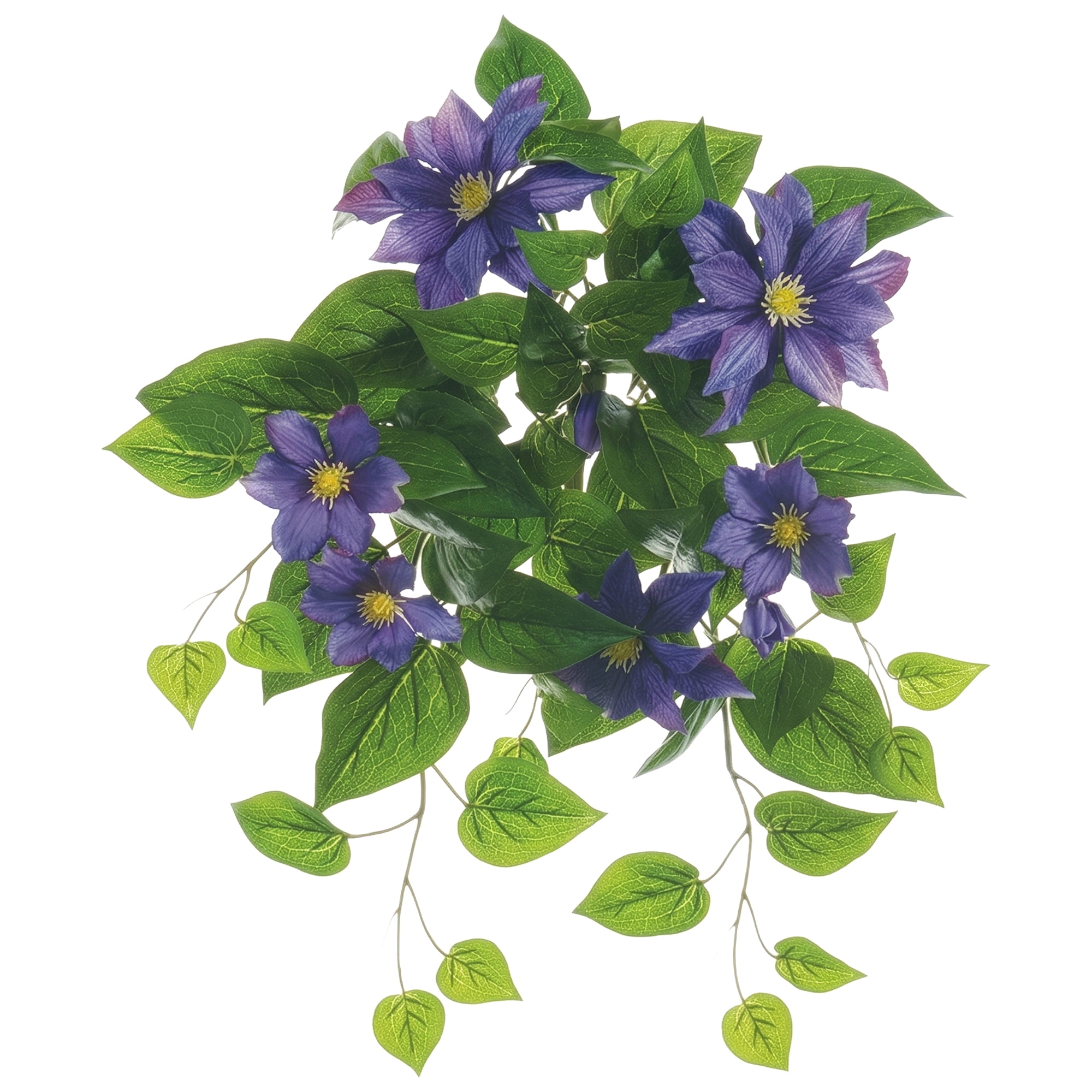Artificial Morning Glory Floral Hanging Bush Spray - 20" - Purple
