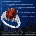 thumbnail image 2 of 5.88 Cttw Oval Red Garnet and White Moissanite Ring for Women | 925 Sterling Silver | Oval 12X10MM | Gemstone Birthstone | Wedding Engagement Anniversary Promise Ring for Women | Size 9, 2 of 5