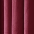 thumbnail image 4 of TWOPAGES Velvet Light Filtering Drape Pinch Pleated Curtain for Bedroom, 1 Panel, 52"x96", Red, 4 of 6