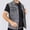Gray, variant on Men's Plus Size Denim Vest Lapel Sleeveless Jacket Slim Fit Vintage Casual Summer Jean Vest