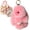 Pink, variant on Bunny Lulu Keychain with Tin Adorable Soft Bunny Pompom Charm for Girls & Women