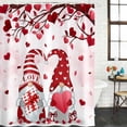 thumbnail image 3 of Valentines Waterproof Fabric Shower Curtain, Love Heart Tree Red Gnomes Waterproof Fabric Shower Curtain for Bathroom Curtains Bathtubs Hotel Washable Shower Curtains with 12 Hooks Long 72x78in, 3 of 8