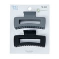 thumbnail image 2 of Time and Tru Women's Hair Claw Clip 2-Pack, Black Grey, 2 of 7