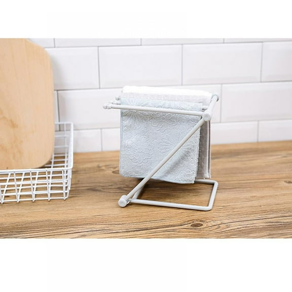 LAMIRO Mini Collapsible Clothes Drying Storage Rack,Foldable Laundry Rack for Air Drying Clothing,Kitchen Countertop Dishcloth Drying Hanging Rack