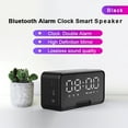 thumbnail image 2 of Touch Portable Wireless Bluetooth Speakers, Q6 Bluetooth 5.0 Wireless Rechargeable Stereo Speaker Radio Alarm Clock Mirror, Speakers for Home, Outdoor, Travel-Black, 2 of 8