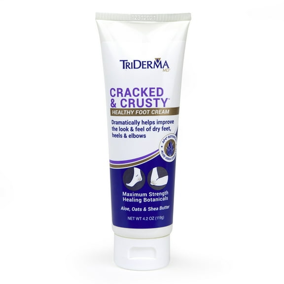 TriDerma Healthy Foot Cream for Cracked and Dry Skin, 4.2 oz