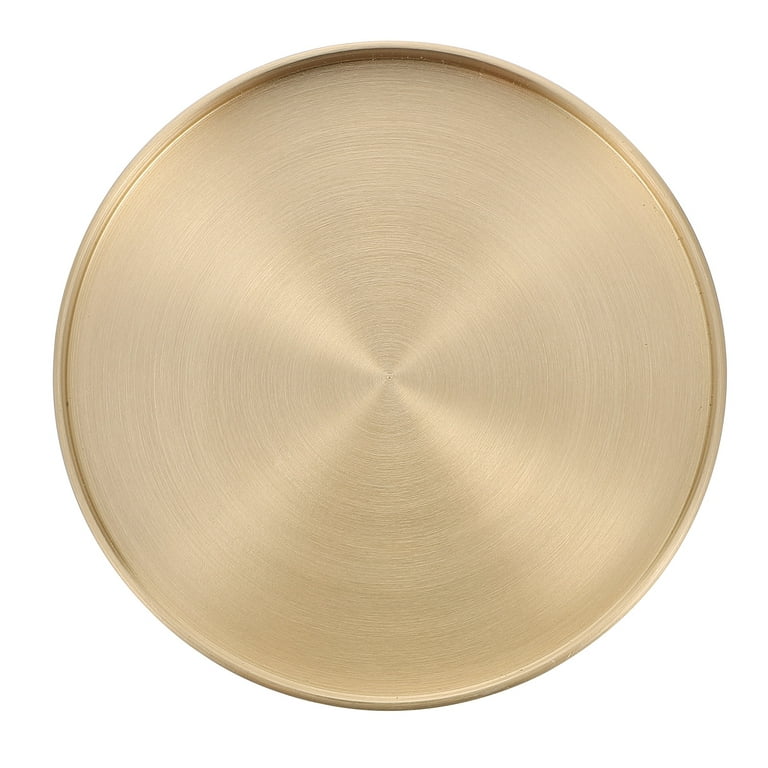 HOMEMAXS Brass Coasters Tea Cup Mats Round Shaped Heat Resistant Coasters  for Drinking 