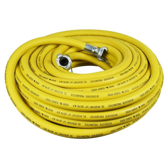 Interstate Pneumatics HJ59-050E Jack Hammer Yellow Rubber Hose 3/4" x 50 feet 300 PSI