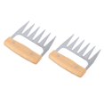 thumbnail image 1 of 2 Pcs Pince à Ours en Acier Inoxydable Non Collante Déchiqueteuse Trancheuse pour Barbecue, 1 of 8