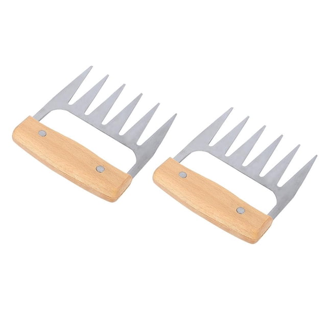 2 Pcs Pince à Ours en Acier Inoxydable Non Collante Déchiqueteuse Trancheuse pour Barbecue