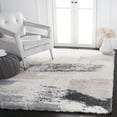 thumbnail image 2 of SAFAVIEH Fontana Darrell Abstract Shag Area Rug, Ivory/Grey, 6'7" x 6'7" Square, 2 of 8