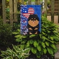 thumbnail image 2 of Black and Tan Pomeranian USA American Flag Garden Size, 2 of 5