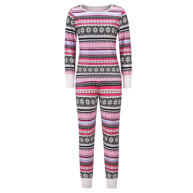 Ensemble de Pyjamas de Noël pour Femmes, Hauts à Manches Longues Imprimés de Noël, Pantalons, Vêtements de Nuit, Tenue de Nuit, Pjs