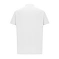 thumbnail image 4 of JUNWELL Men‘s Henley Shirt Solid Color Button Sport Shirt Round Neck Short Sleeve Tops with Pocket, 4 of 5