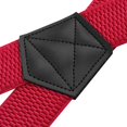 thumbnail image 3 of Buyless Fashion Heavy Duty Suspenders for Men - 48" Adjustable Straps 1 1/2" - X Back with Strong Hooks - 5146-Red, 3 of 5