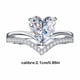 thumbnail image 3 of Anillo de circonita en forma de corazón, anillo de compromiso, joyería fina de moda, anillos de imitación de aleación., 3 of 6