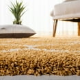 thumbnail image 6 of SAFAVIEH Hudson Arline Plush Geometric Shag Area Rug, Gold/Ivory, 5'1" x 7'6", 6 of 7