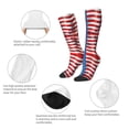 thumbnail image 4 of America Flag Pattern Knee High Socks for Women Long Leg Warmers Socks, 4 of 7