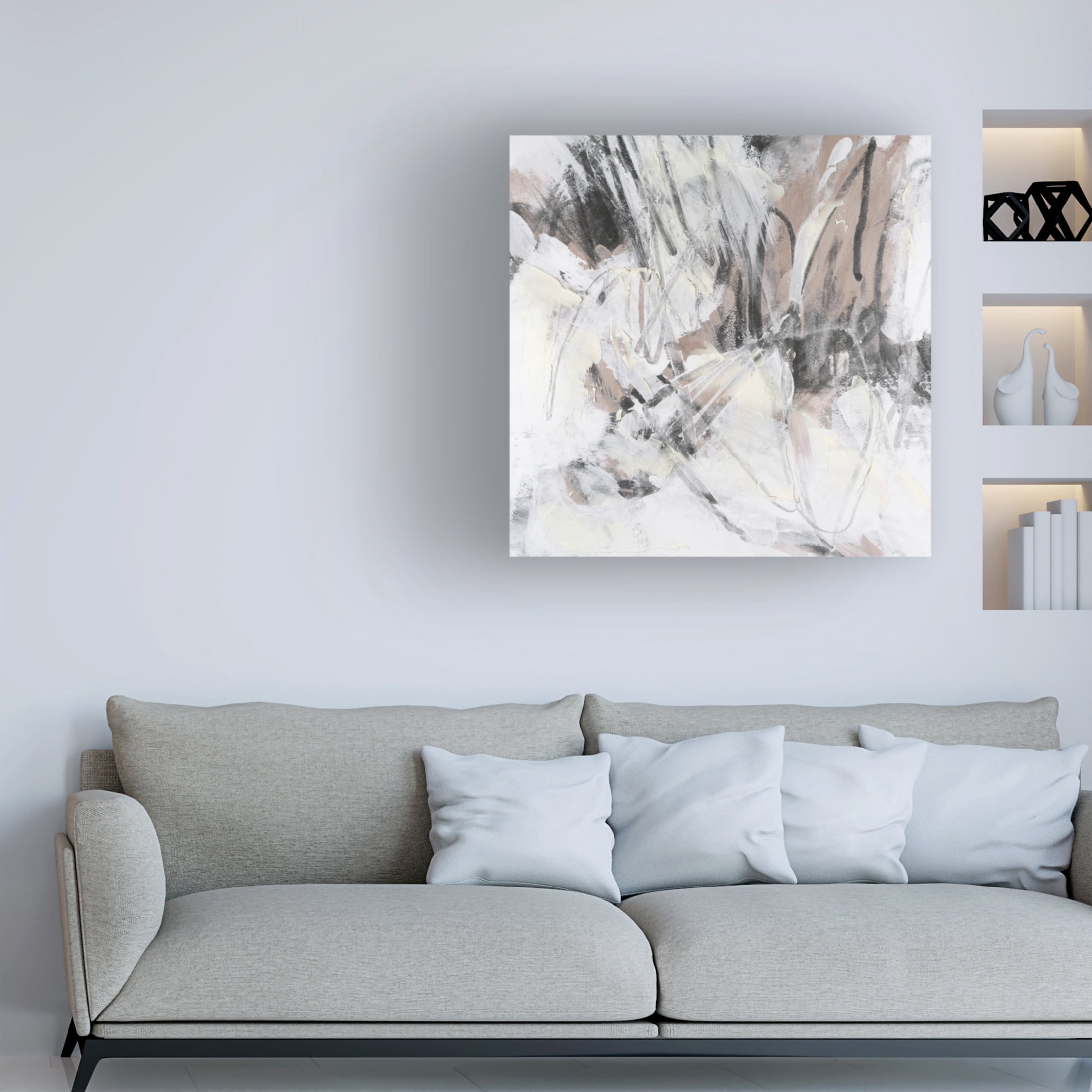 Trademark Fine Art June Erica Vess  Neutral Scribe II Canvas Wall Art