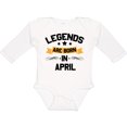 thumbnail image 3 of Inktastic legends are born in april Boys or Girls Long Sleeve Baby Bodysuit, 3 of 5