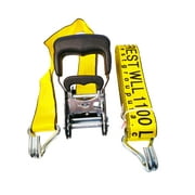 Everest 1.5 x 15' Tie Down Strap with Locking Handle Ratchet 3-Pack Premium Webbing